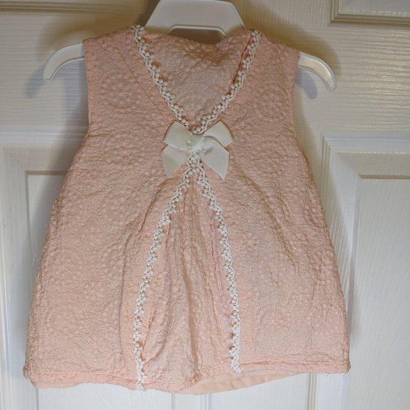 Catherine Malandrino Pink Lace Pearl Cotton Pleated Dress - 6-9 mos. NWOT - Picture 5 of 11